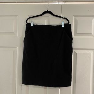 Black pencil skirt with pockets.